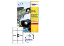 Poliestere adesivo l4776 bianco 20fg A4 99,1x42,3mm (12et/fg) laser avery - Z02162