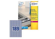 Poliestere adesivo l6008 argento 20fg A4 24,5x10mm (189et/fg) laser avery - Z02165