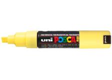 Marcatore uni posca pc8k punta scalpello giallo - Z02341