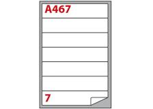 Etichetta adesiva a/467 bianca 100fg A4 190x38mm (7et/fg) markin - Z02389