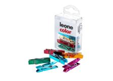 Scatola 10 mini mollette colori metal assort.leone color - Z02498