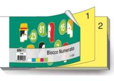 Blocco numerato 1-100 2 sez. 6x13 e5406new - Z02587