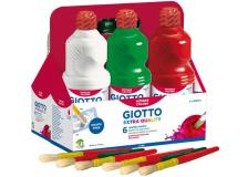 Schoolpack 6 flaconi tempera pronta 1000ml assortita giotto - Z02788