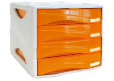 Cassettiera 4 cass. smile arancio trasp. arda - Z03164