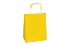 25 shoppers carta kraft 22x10x29cm twisted giallo - Z03400