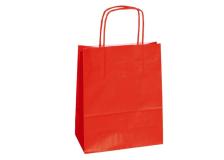 25 shoppers carta kraft 22x10x29cm twisted rosso - Z03401