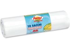 10 sacchi immondizia 70x110cm 120lt hd 16µ bianchi logex - Z03523