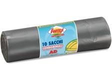 10 sacchi immondizia 70x110cm 120lt hd 16µ grigio logex - Z03526