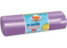 10 sacchi immondizia 70x110cm 120lt hd 16µ viola logex - Z03527