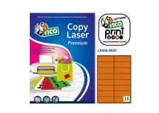 Etichetta adesiva arancio fluo 70fg A4 99,1x34mm (16et/fg) tico - Z03665