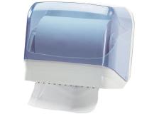 Dispenser asciugamani in rotolo/ fogli trasparente/bianco mar plast - Z03828