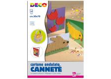 Set 10fg cartoncino ondulato 50x70cm cannete' colori assortiti cwr - Z04029