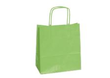 25 shoppers carta kraft 22x10x29cm twisted verde mela - Z04067