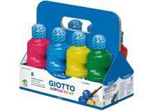 Schoolpack 8 flaconi tempera pronta acrilica 250ml colori assortiti giotto - Z04250