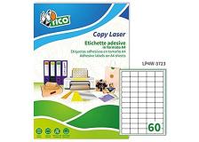Etichette bianche laser 37,5x23,5mm 100fg A4 angoli tondi lp4w-3723 tico - Z04380