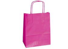 25 shoppers carta kraft 22x10x29cm twisted magenta - Z04384