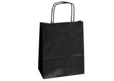 25 shoppers carta kraft 22x10x29cm twisted nero - Z04386