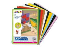 Set 10fg cartoncino ondulato 25x35cm cannete' colori assortiti cwr - Z04620