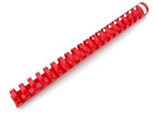 100 dorsi plastici 21 anelli 10mm rosso titanium - Z04801