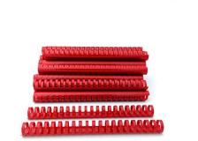 100 dorsi plastici 21 anelli 6mm rosso titanium - Z04813