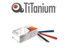 100 dorsi plastici 21 anelli 8mm bianco titanium - Z04815