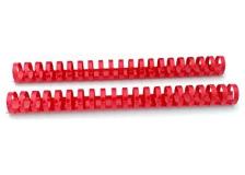 100 dorsi plastici 21 anelli 8mm rosso titanium - Z04817