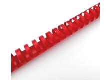 100 dorsi plastici 21 anelli 12mm rosso titanium - Z04824
