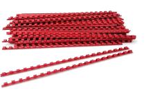 50 dorsi plastici 21 anelli 22mm rosso titanium - Z04837