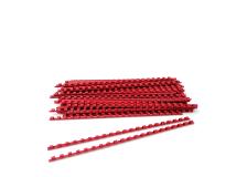50 dorsi plastici 21 anelli 25mm rosso titanium - Z04841