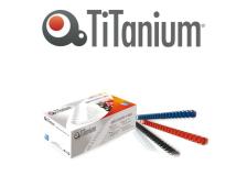 50 dorsi plastici 21 anelli 38mm blu titanium - Z04853