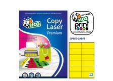 Etichetta adesiva lp4c giallo opaco 70fg A4 105x48mm (12et/fg) tico - Z04903