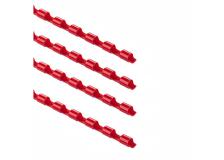 100 dorsi plastici 21 anelli 14mm rosso titanium - Z04927