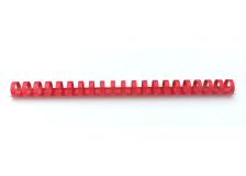 100 dorsi plastici 21 anelli 16mm rosso titanium - Z04928
