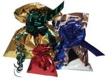 50 buste regalo in ppl metal lucido 35x50cm blu senza patella adesiva - Z05185