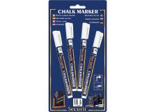Blister 4 marcatori a gesso liquido bianco 1-2mm fine securit - Z05450