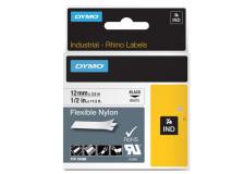 Nastro nylon flessibile 24mm x 3.5mt nero su bianco 1734524 rhino - Z05622