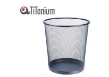 Cestino gettacarte 12lt nero in metallo titanium - Z05664