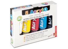 Colore acrilico fine tubo da 75ml astuccio 5 colori - Z05705