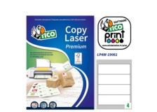 Etichetta adesiva LP4W bianca 100fg A4 190x61mm (4et/fg) Laser Tico - Z05898