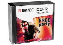 Cd-r emtec 80min/700mb 52x slim case (kit 10pz) - Z06315