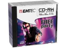 Cd-rw emtec rw 80min/700mb 4-12x jewel case (kit 5pz) - Z06320