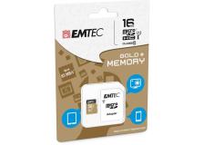 Micro sdhc emtec 16gb class 10 gold plus con adattatore - Z06363