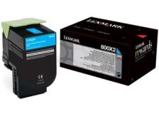 Toner Lexmark 800X2 (80C0X20) ciano - Z07367