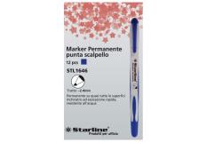 Marcatore permanente blu p.scalpello 2-4mm starline - Z09059