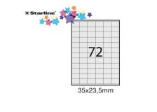 Etichetta adesiva bianca 100fg A4 35x23,5mm (72et/fg) starline - Z09082