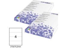 Etichetta adesiva bianca 100fg A4 210x74,2mm (4et/fg) starline - Z09098
