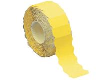 Rotolo 1500 etichette 26x12mm giallo fluo permanenti a onda markin - Z09691