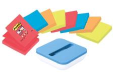 Dispenser val +8 ricarche post-it®super sticky z-notes colori ass. 76x76mm - Z10693