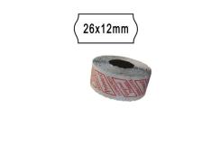 Pack 10 rotoli 1000 etich. 26x12mm onda bianco perm. printex - Z10973