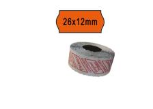 Pack 10 rotoli 1000 etich. 26x12mm onda arancio perm. printex - Z10975